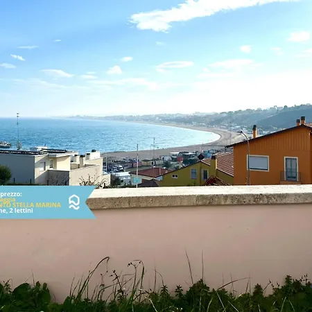 Numana, Cielo-terra Con Meraviglioso Giardino Vista Mare - N254