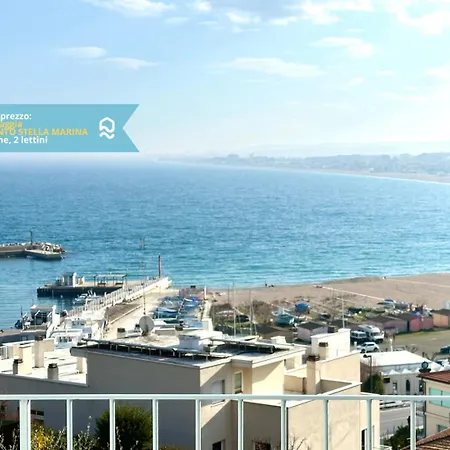 Numana, Cielo-terra Con Meraviglioso Giardino Vista Mare - N254